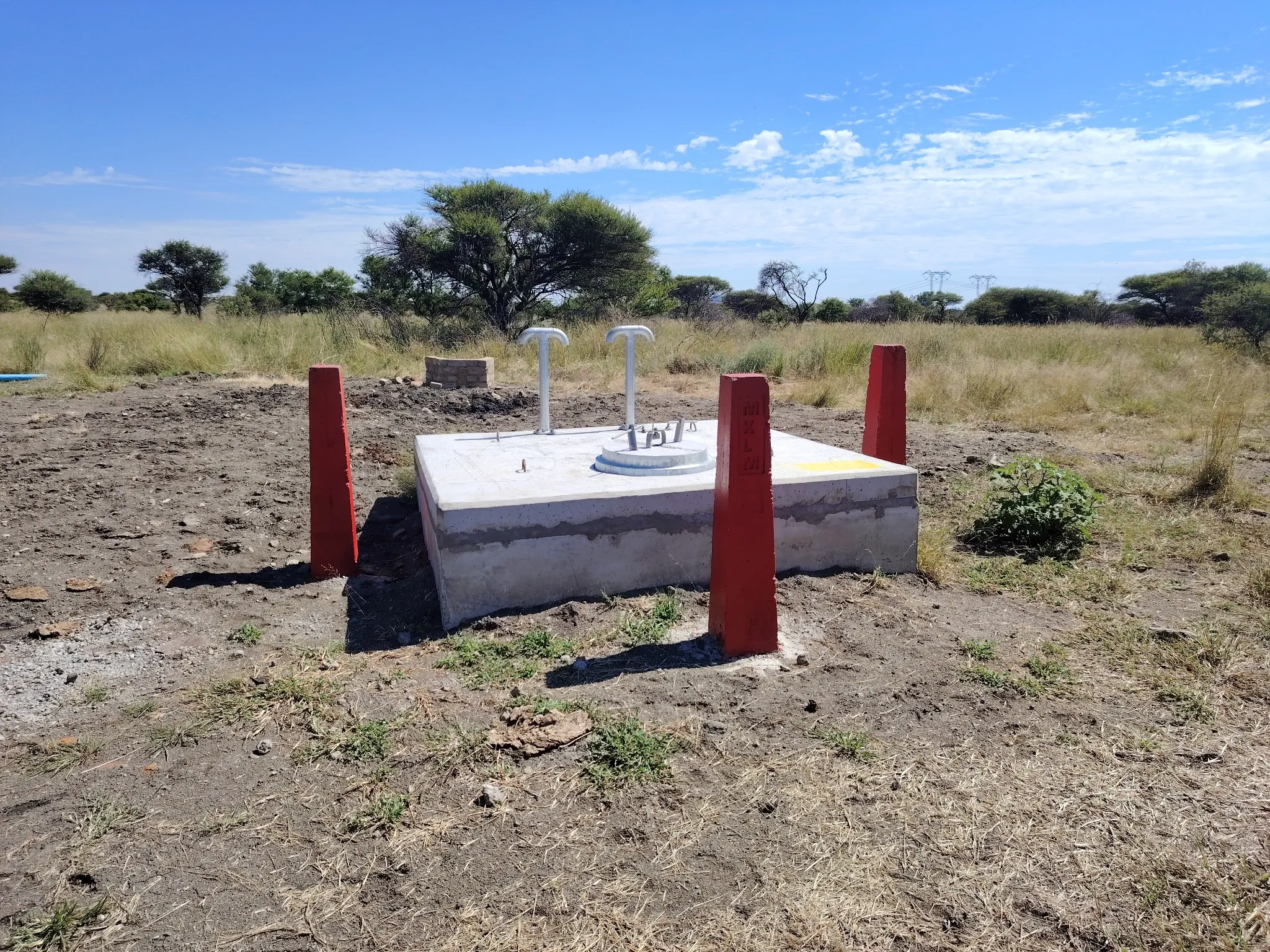 Completed civil infrastructure works on site